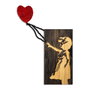 Wallity Banksy - 15-1 Accesorio de Pared Decorativo de Madera y Metal